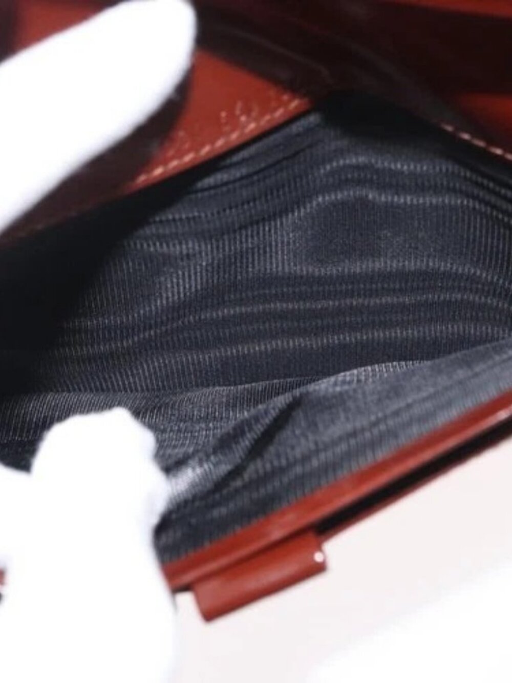 GUCCI Long Wallet Patent leather Brown Gold Auth bs35216 - Picture 10 of 16